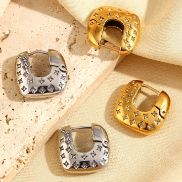 Emma - U Shape Hoop Earrings