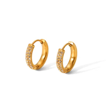 Diamond Huggie Earrings