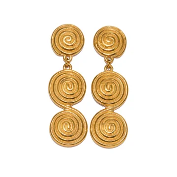 Vintage-Inspired Swirl Dangle Earrings