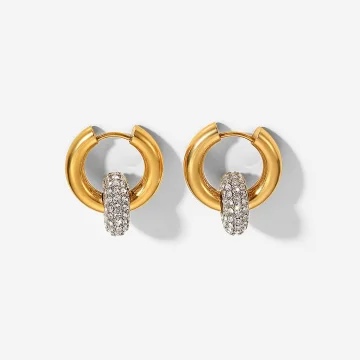 Huggie with CZ Charm Earrings for Women