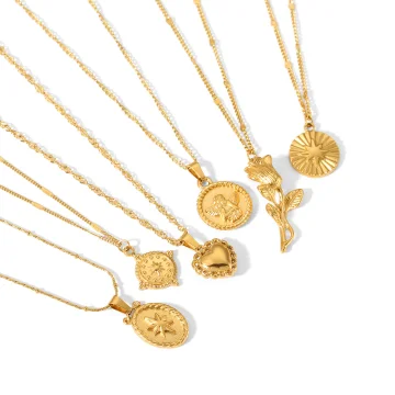 Minimalist Gold Stainless Steel Pendants for Timeless Elegance