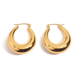 Minimalist 18K Gold Hoop Earrings