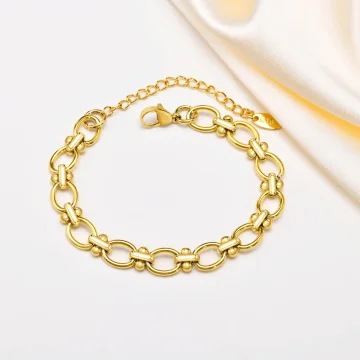 Golden Oval Link Bracelet