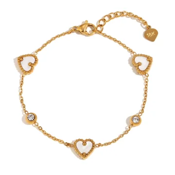 Ella - Heart and Zirconia Bracelet