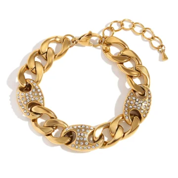 Sienna - Bold Rhinestone Chain Bracelet