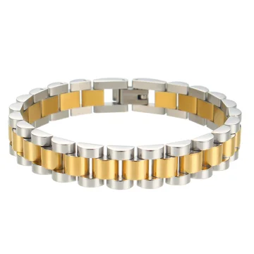 Victoria - Two-tone Watch Chain Bracelet