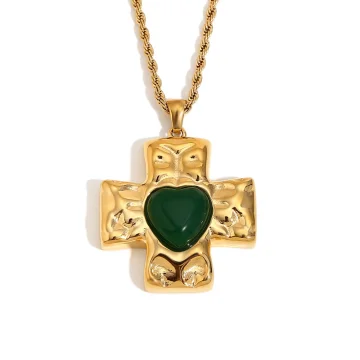 Michelle - Vintage Cross Pendant Necklace