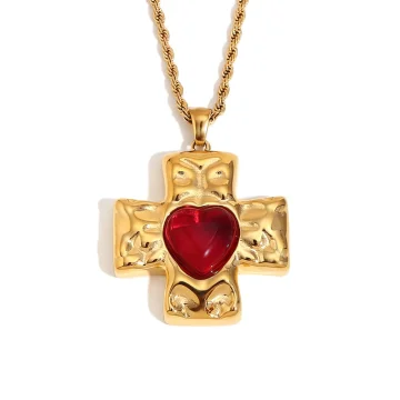 Michelle - Vintage Cross Pendant Necklace