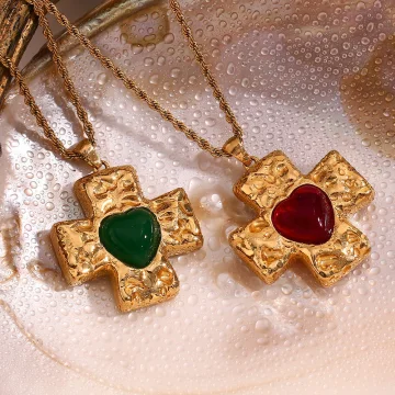 Michelle - Vintage Cross Pendant Necklace