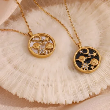 Esther - Cosmic Planet Pendant Necklace
