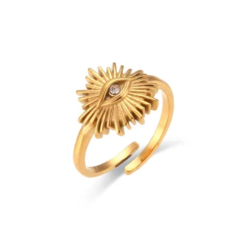 Ashley - Gold Evil Eye Ring