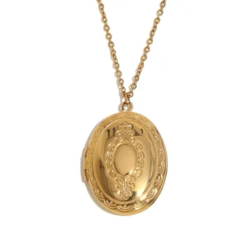 Kristina - Art Deco Locket Pendant Necklace