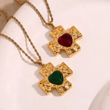 Michelle - Vintage Cross Pendant Necklace