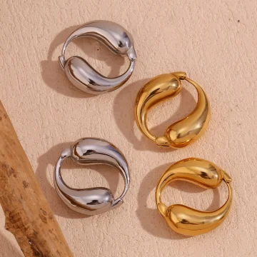 Rachel - Dolphin Design Hoop Earrings