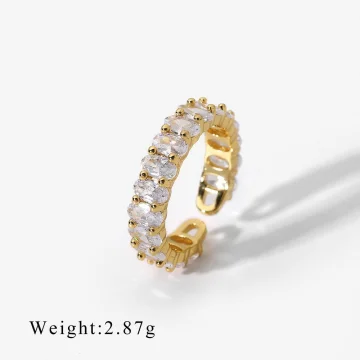 Gold Cubic Zirconia Ring 10418
