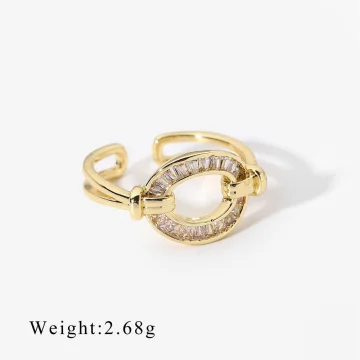 Gold Cubic Zirconia Ring 10419