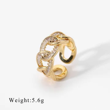 Gold Cubic Zirconia Ring 10421