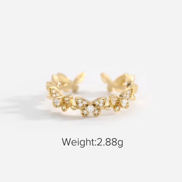 Gold Cubic Zirconia Ring 10422