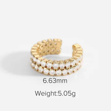 Gold Cubic Zirconia Ring 10423