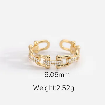 Gold Cubic Zirconia Ring 10424