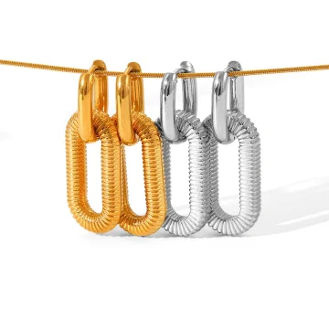 Bold Link Earrings - Gold / Silver