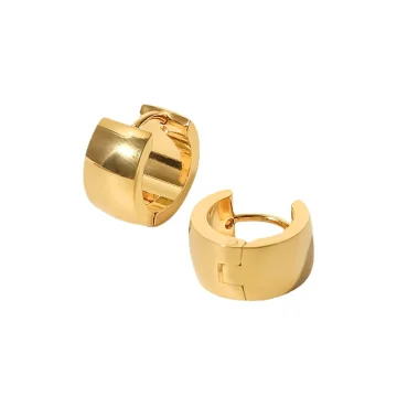 Chunky Huggies Hoop Earrings Tarnish-resistantfor Everyday