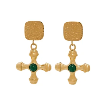 Vintage Cross Earrings Heirloom Non-tarnishing Jewelry